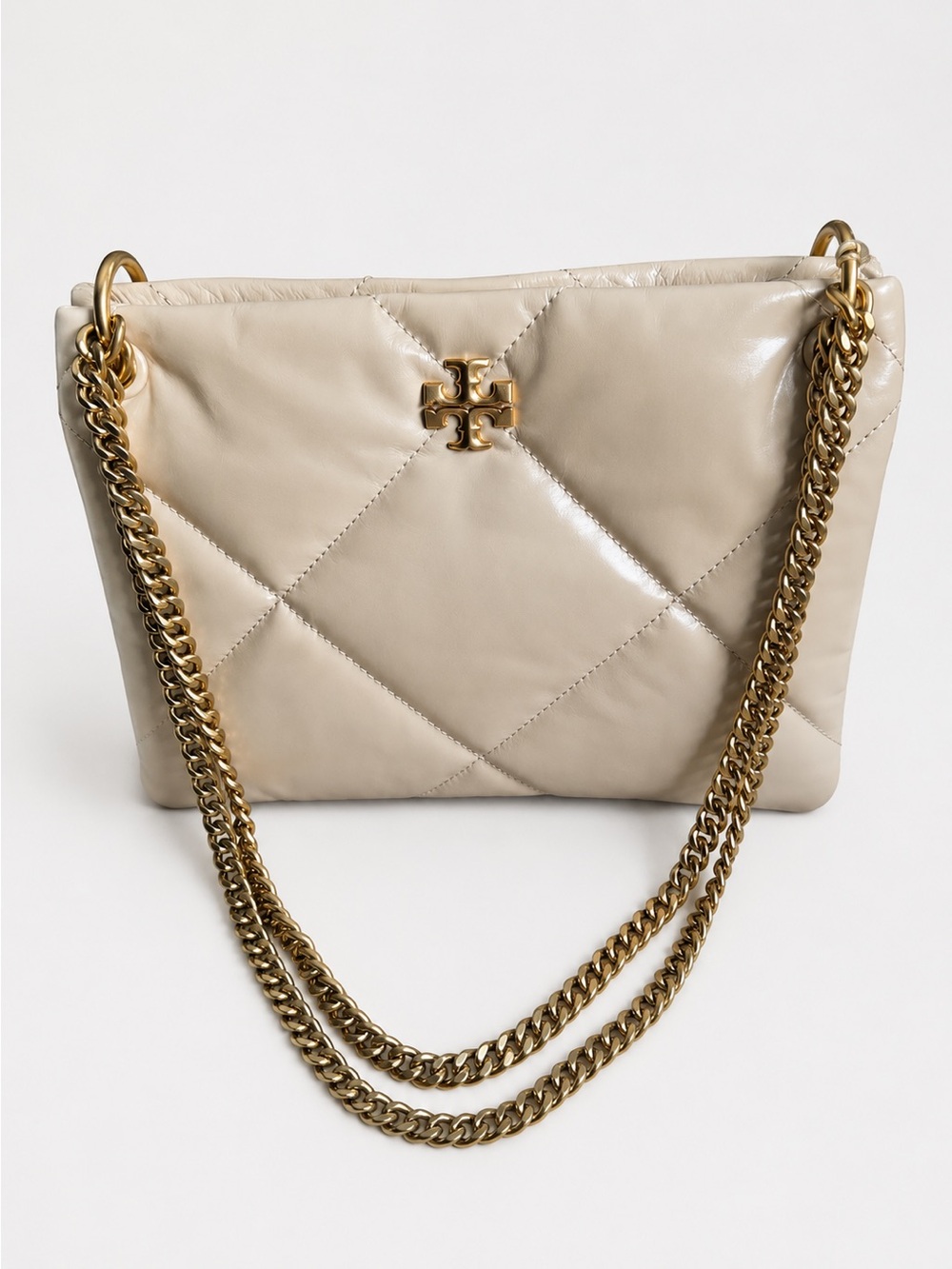 Tory Burch Small Kira Diamond Quilted Leather Shoulder Bag. NEW